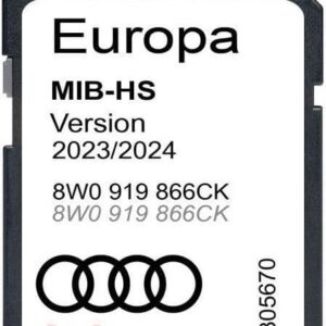 Audi MIB-HS 8W0919866CK ACTUALIZACIÓN MAPA NAV SAT TARJETA SD EUROPA 2023-2024