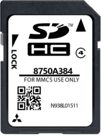 MITSUBISHI MMCS W11 W12 8750A384 ACTUALIZACIÓN DE MAPAS DEL NAVEGADOR POR SATÉLITE TARJETA SD EUROPA 2024/2025