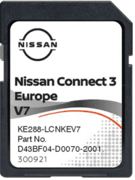 TARJETA SD DE ACTUALIZACIÓN DE MAPAS DE NISSAN CONNECT 3 V7 SAT NAV 2022/2023