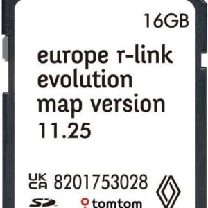 RENAULT R -LINK V11.25 ACTUALIZACIÓN MAPA NAV SAT TARJETA SD EUROPA 2025